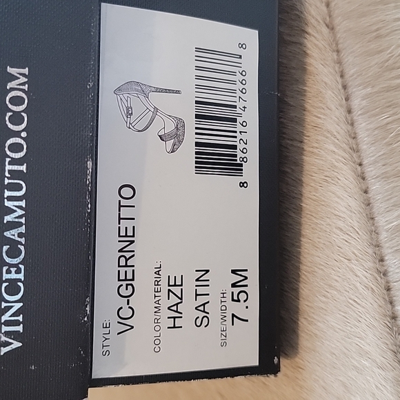 Vince Camuto Gernetto Platinum Crystal Stiletto Heels Size 7.5 - Picture 10 of 11